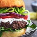 Greek Beef Burger with Tzatziki Sauce